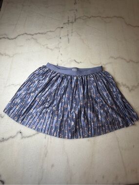 OshKosh B'gosh Navy Blue Pleated Floral Skirt